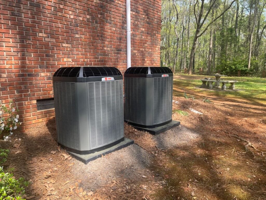ac capacitor double unit outdoors