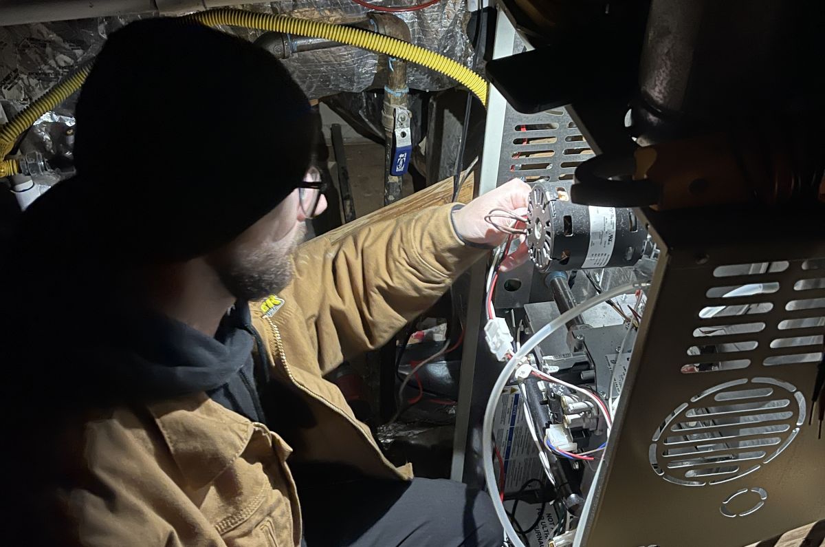 Panther HVAC team working on AC maintenance