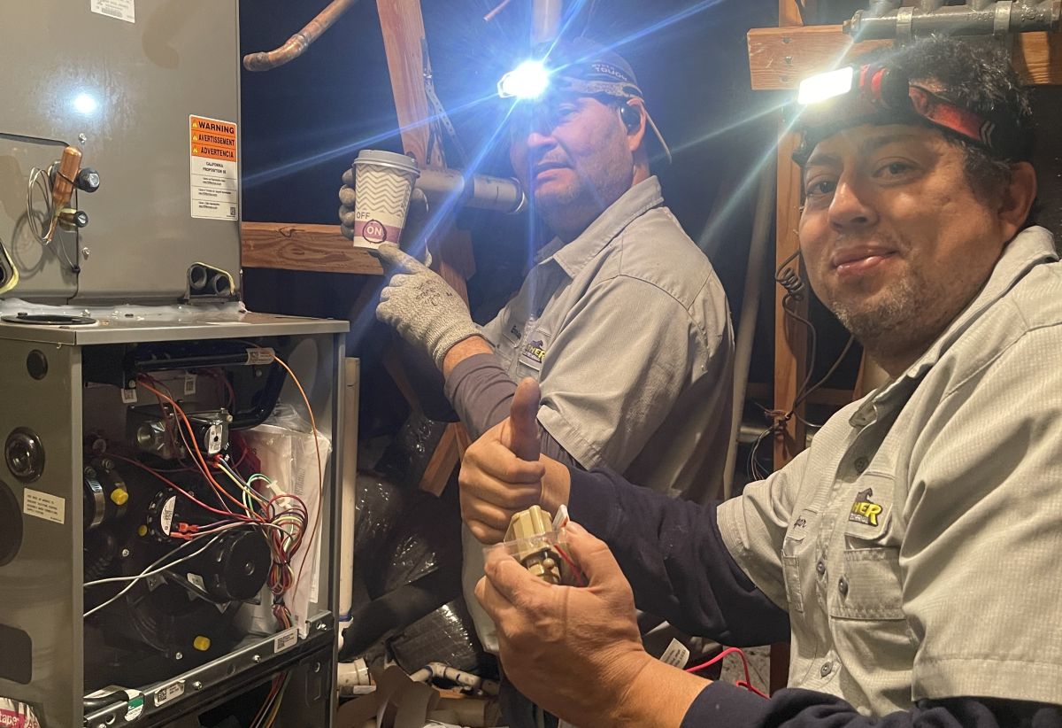 Panther HVAC technicians working