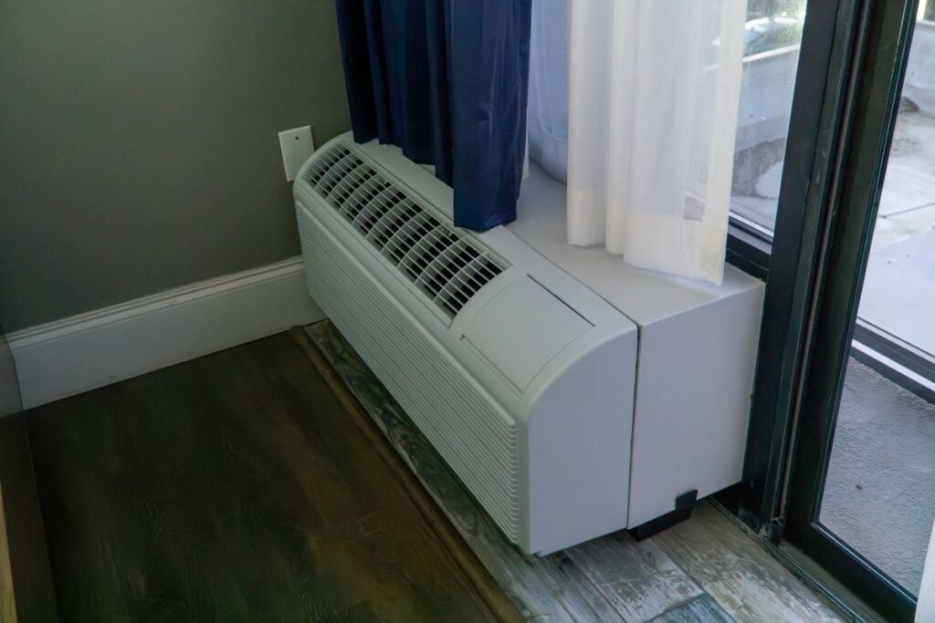 Modern PTAC (Packaged Terminal Air Conditioner) unit