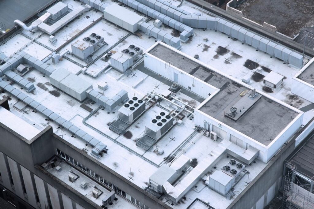 Industrial air conditioning. Rooftop HVAC Unit